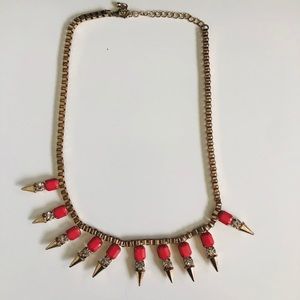 🌺Gold and coral statement necklace!🌺
